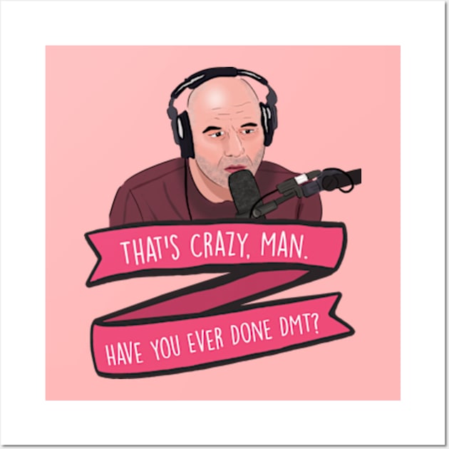 Joe Rogan Thats Crazy Man, Have You Ever Done DMT Meme Wall Art by Barnyardy